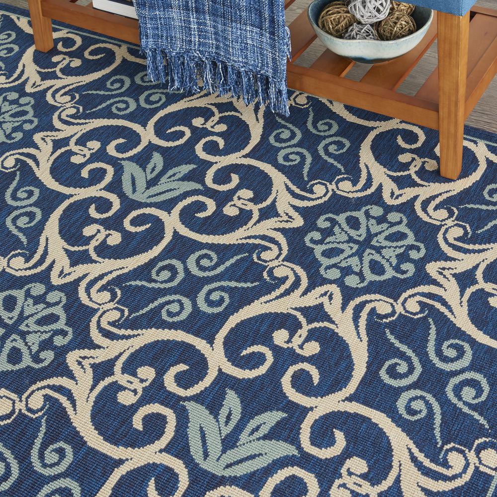 Caribbean Area Rug, Navy, 5'3" x SQUARE. Picture 8