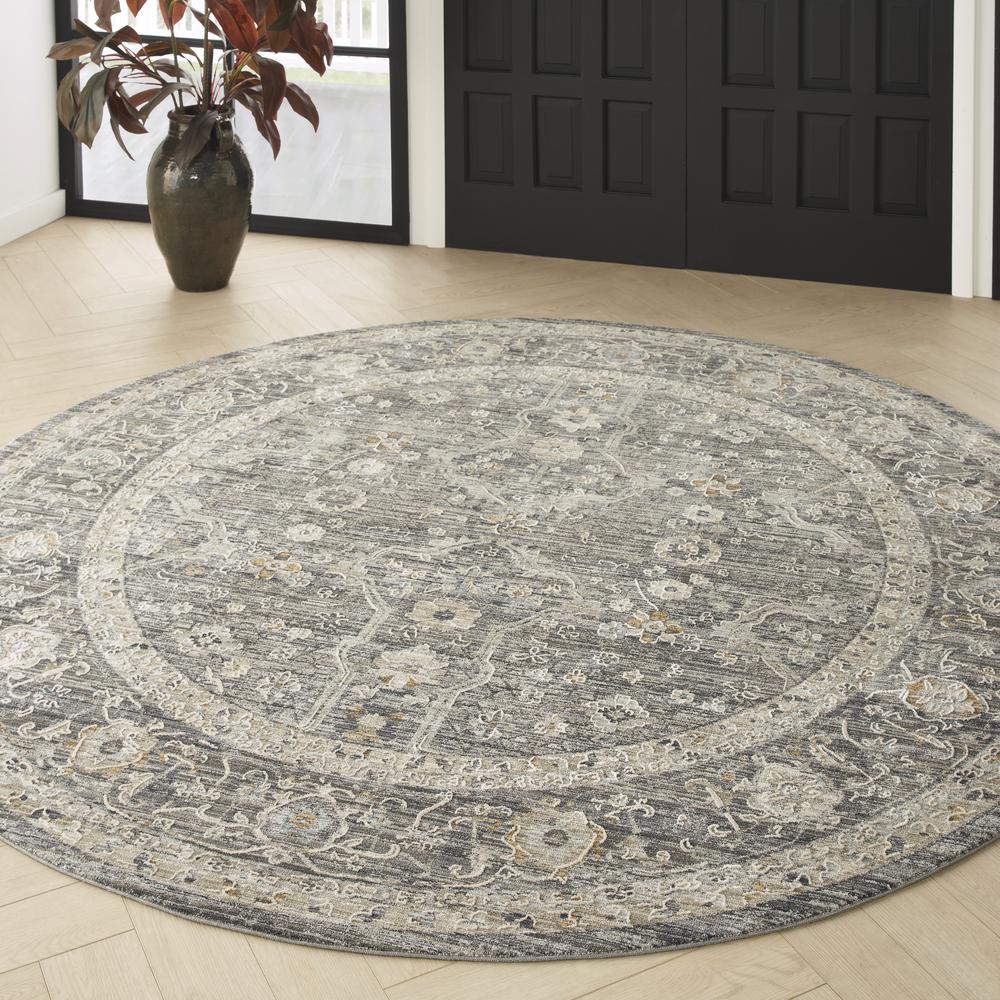 Vintage Round Area Rug, 8' x Round. Picture 2