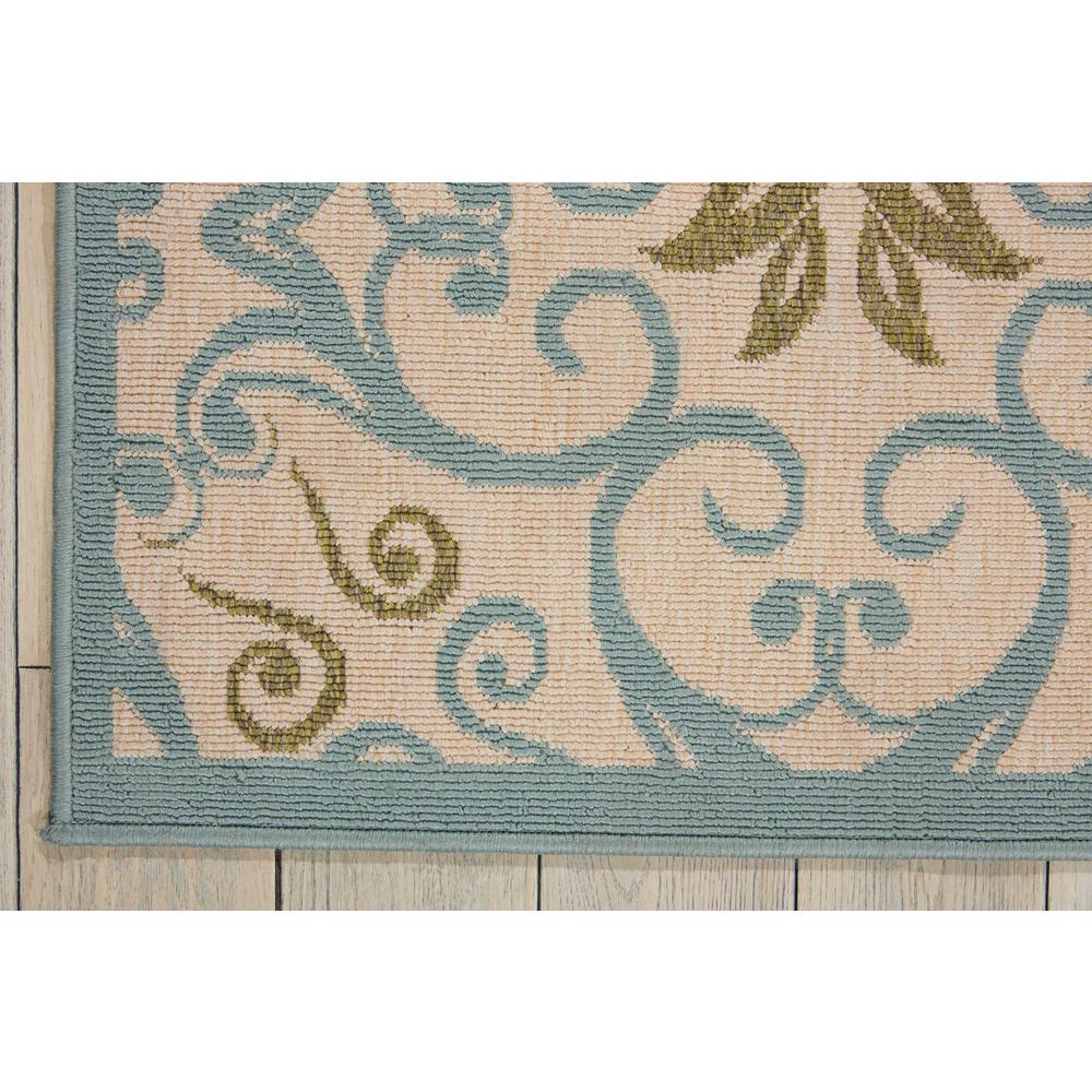 Nourison Caribbean Ivory Blue Indoor/Outdoor Area Rug. Picture 4