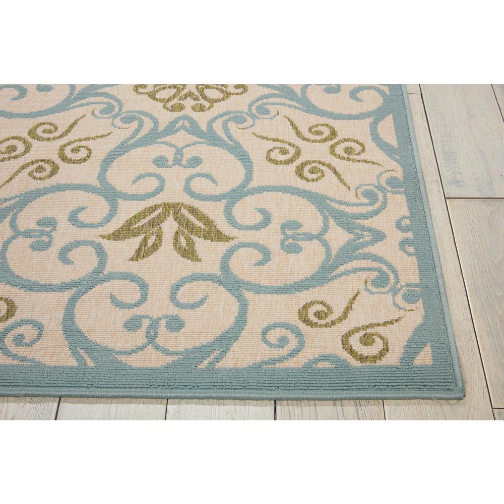 Nourison Caribbean Ivory Blue Indoor/Outdoor Area Rug. Picture 5