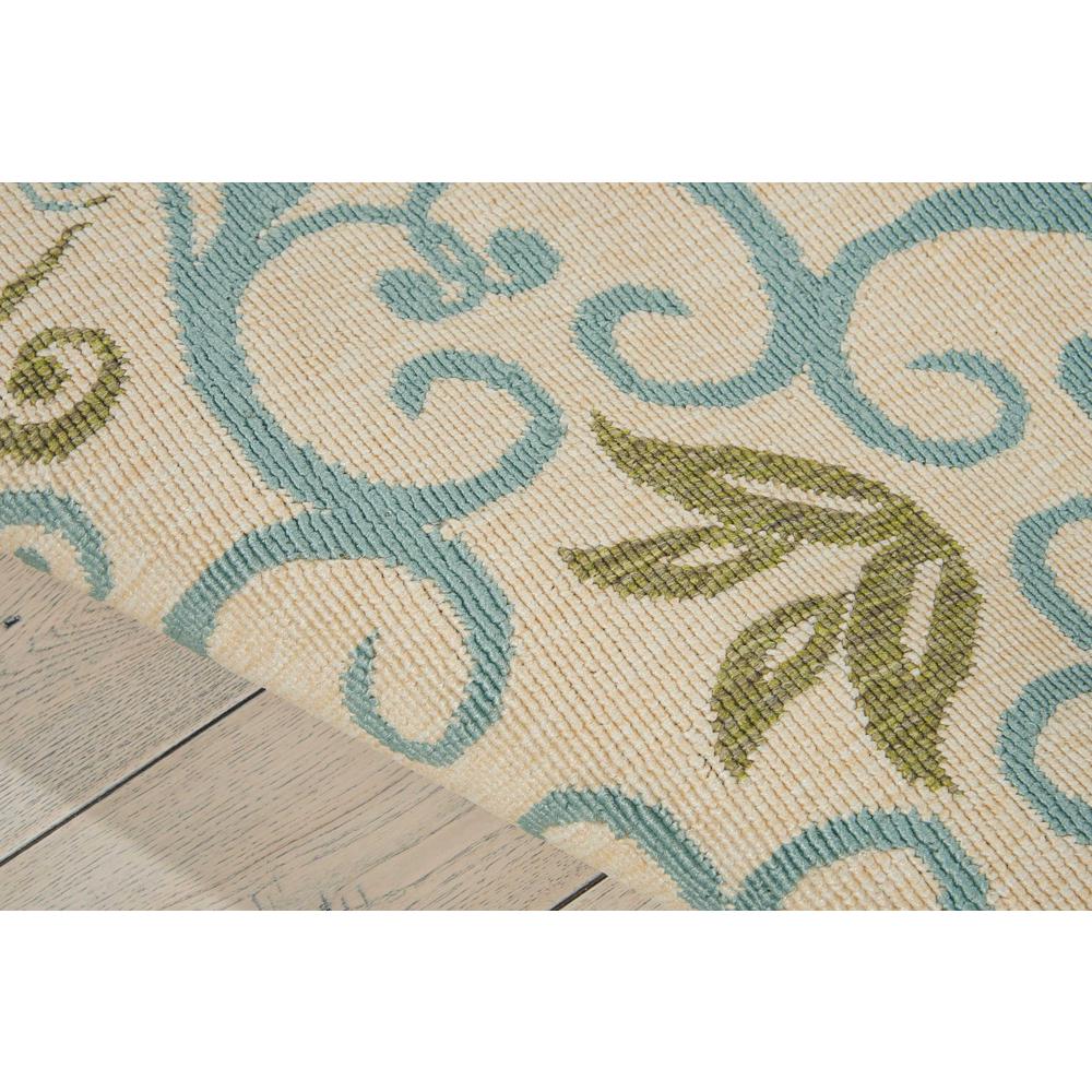 Nourison Caribbean Ivory Blue Indoor/Outdoor Area Rug. Picture 6