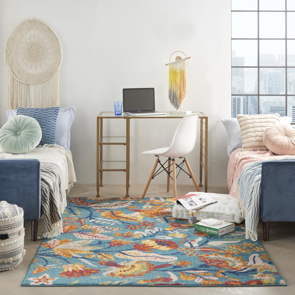 Bohemian Rectangle Area Rug, 5' x 7'. Picture 9