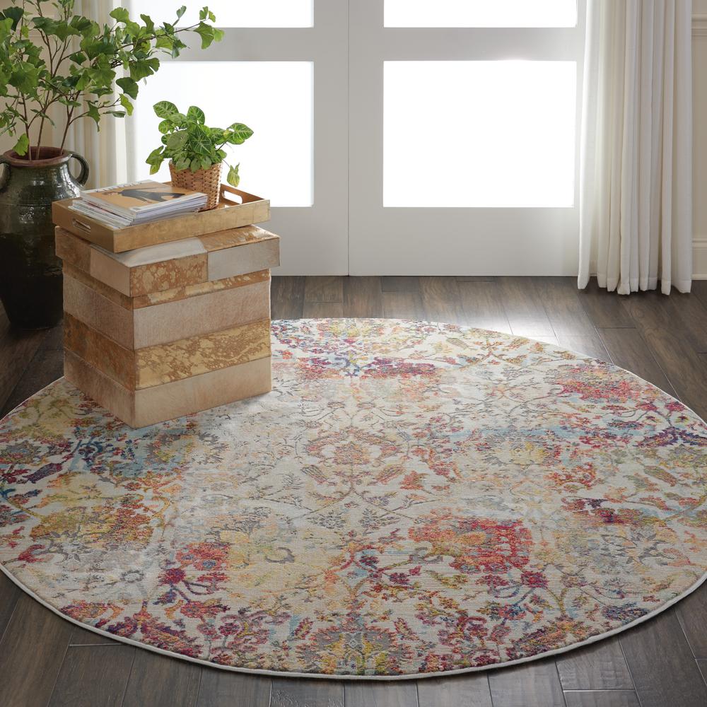 Vintage Round Area Rug, 6' x Round. Picture 2