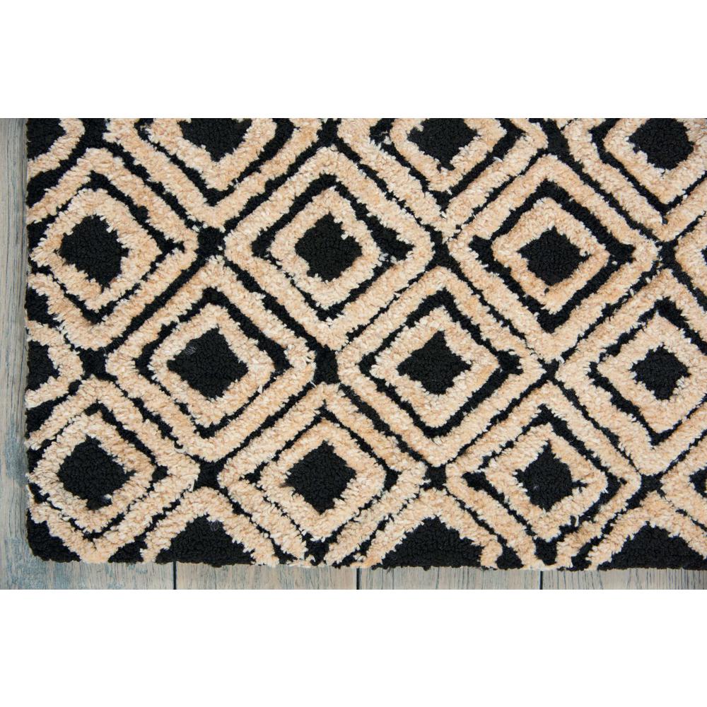 Modern Deco Area Rug, Black/Beige, 5'3" x 7'4". Picture 2