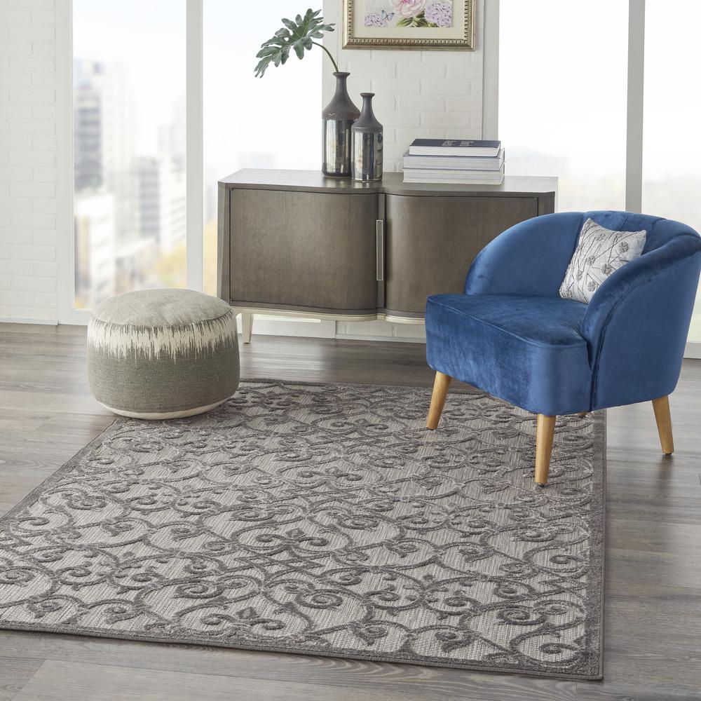 Aloha Area Rug, Grey/Charcoal, 3'6" x 5'6". Picture 9