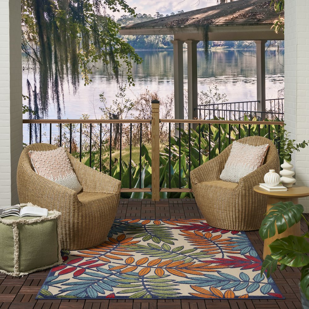 Tropical Rectangle Area Rug, 6' x 9'. Picture 10