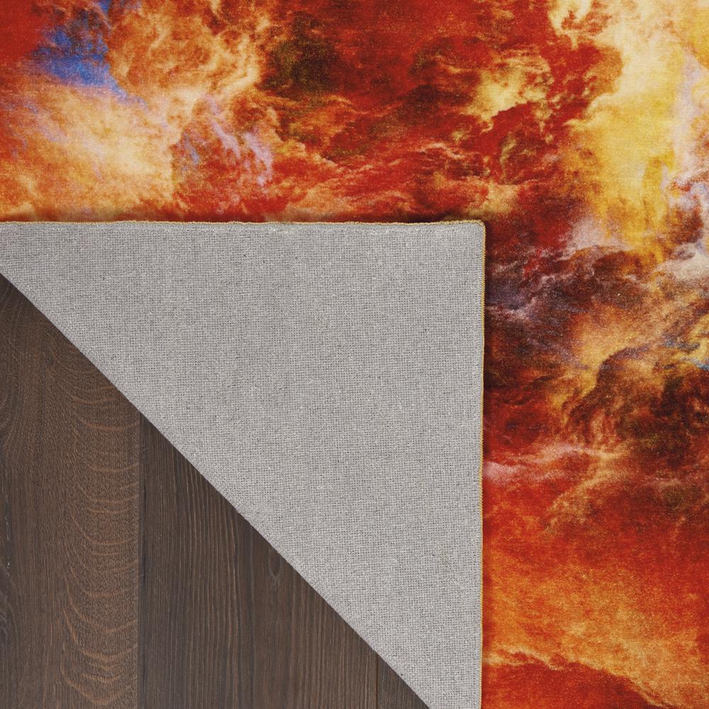 Nourison Le Reve Area Rug, Red Flame, 5'3" x 7'3", LER05. Picture 3