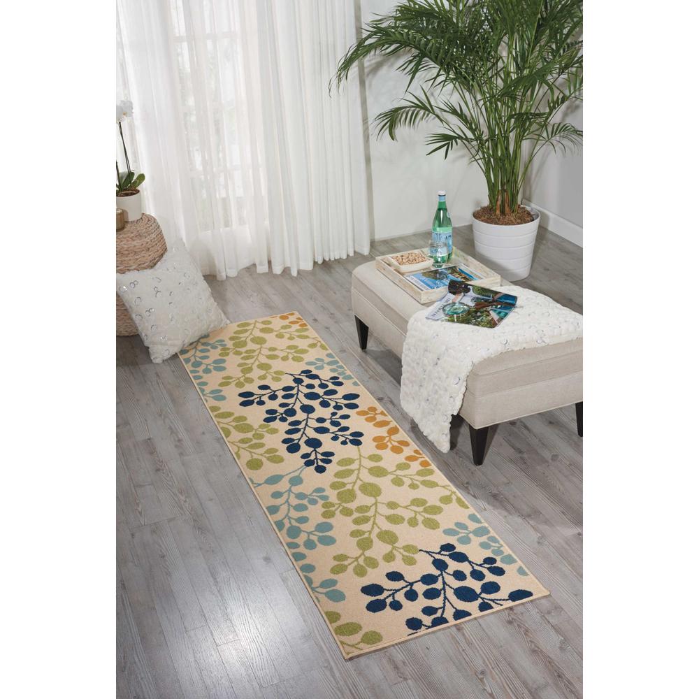 Caribbean Area Rug, Ivory, 2'3" x 7'6". Picture 2