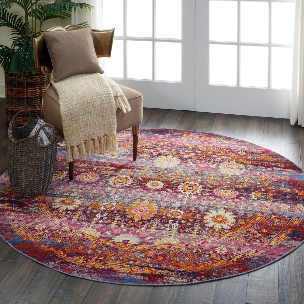 Vintage Round Area Rug, 6' x Round. Picture 2