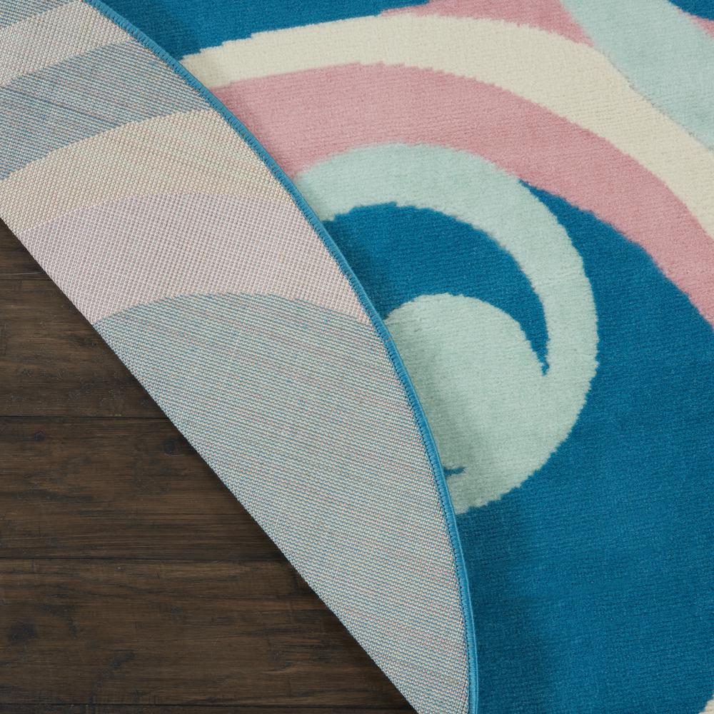 Grafix Area Rug, Blue Multicolor, 5'3"XROUND. Picture 3