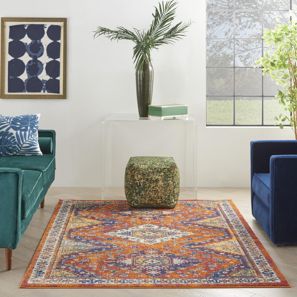 Bohemian Rectangle Area Rug, 5' x 7'. Picture 9