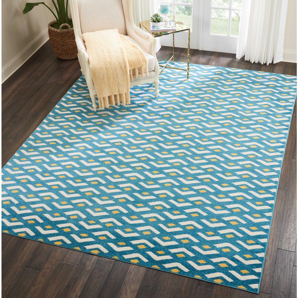 Nourison Harper Blue Kids Area Rug. Picture 2
