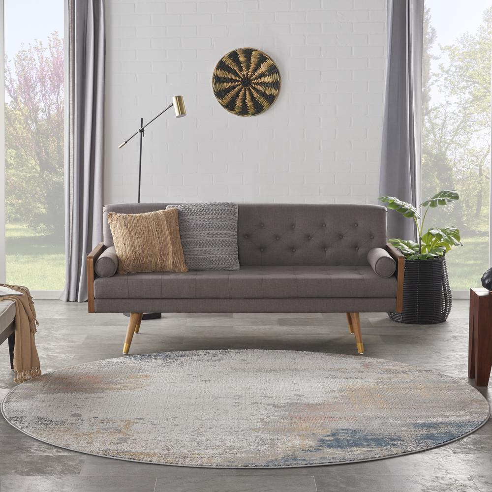 Modern Round Area Rug, 8' x Round. Picture 10