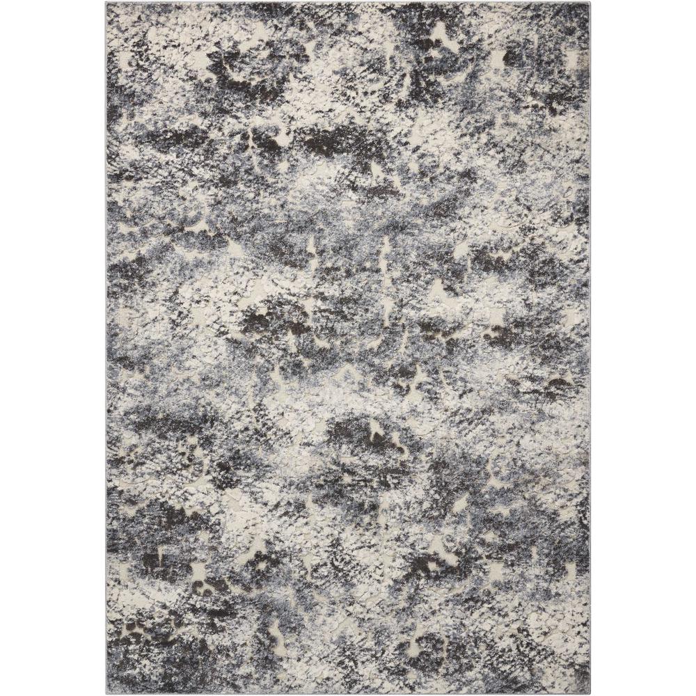 Gleam Area Rug, Ivory/Slate, 5'3" x 7'3". Picture 1