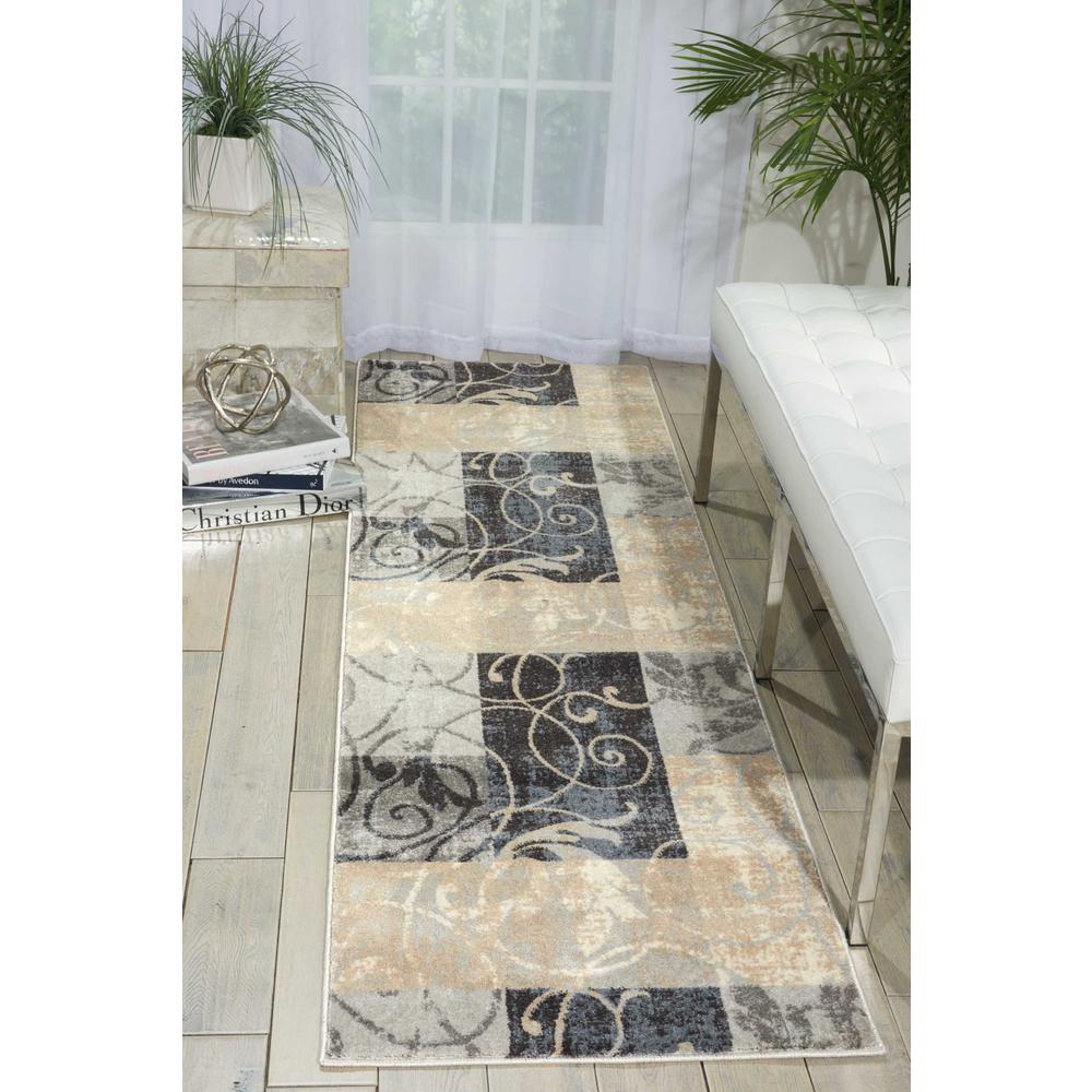 Contemporary Runner Area Rug, 8' Runner. Picture 2