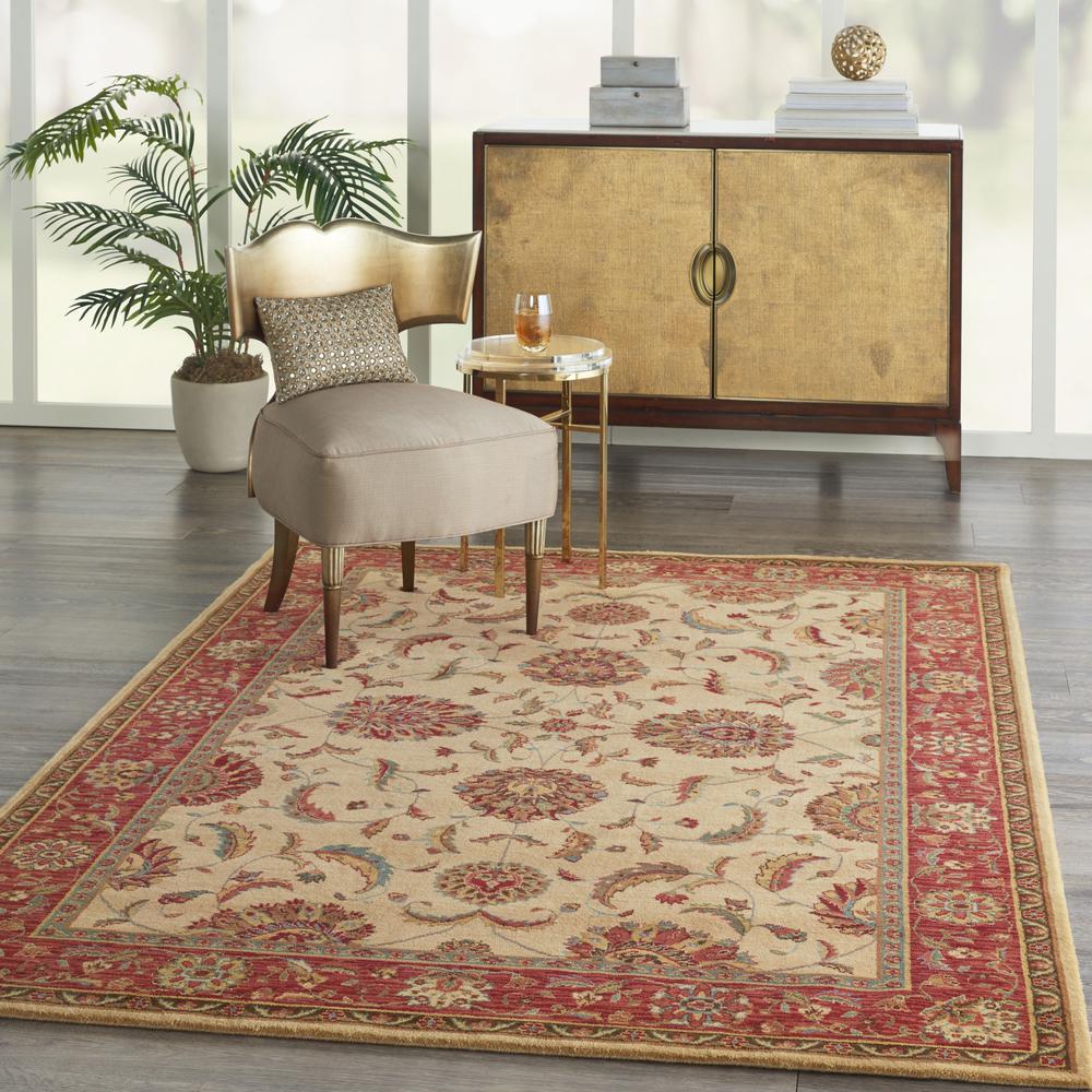 Rectangle Traditional Machine Made Area Rug. Picture 9