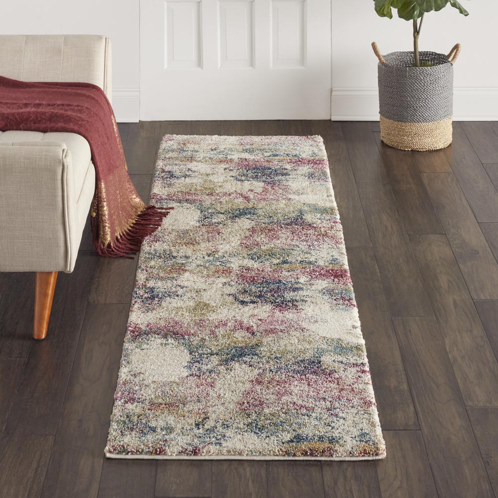 Fusion Area Rug, Cream/Multi, 2'2" x 7'6". Picture 4