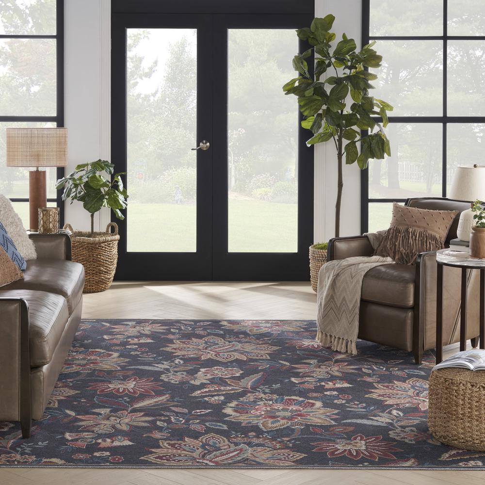Waverly Washables Collection 7'10 x 9'10 Charcoal Area Rug. Picture 9