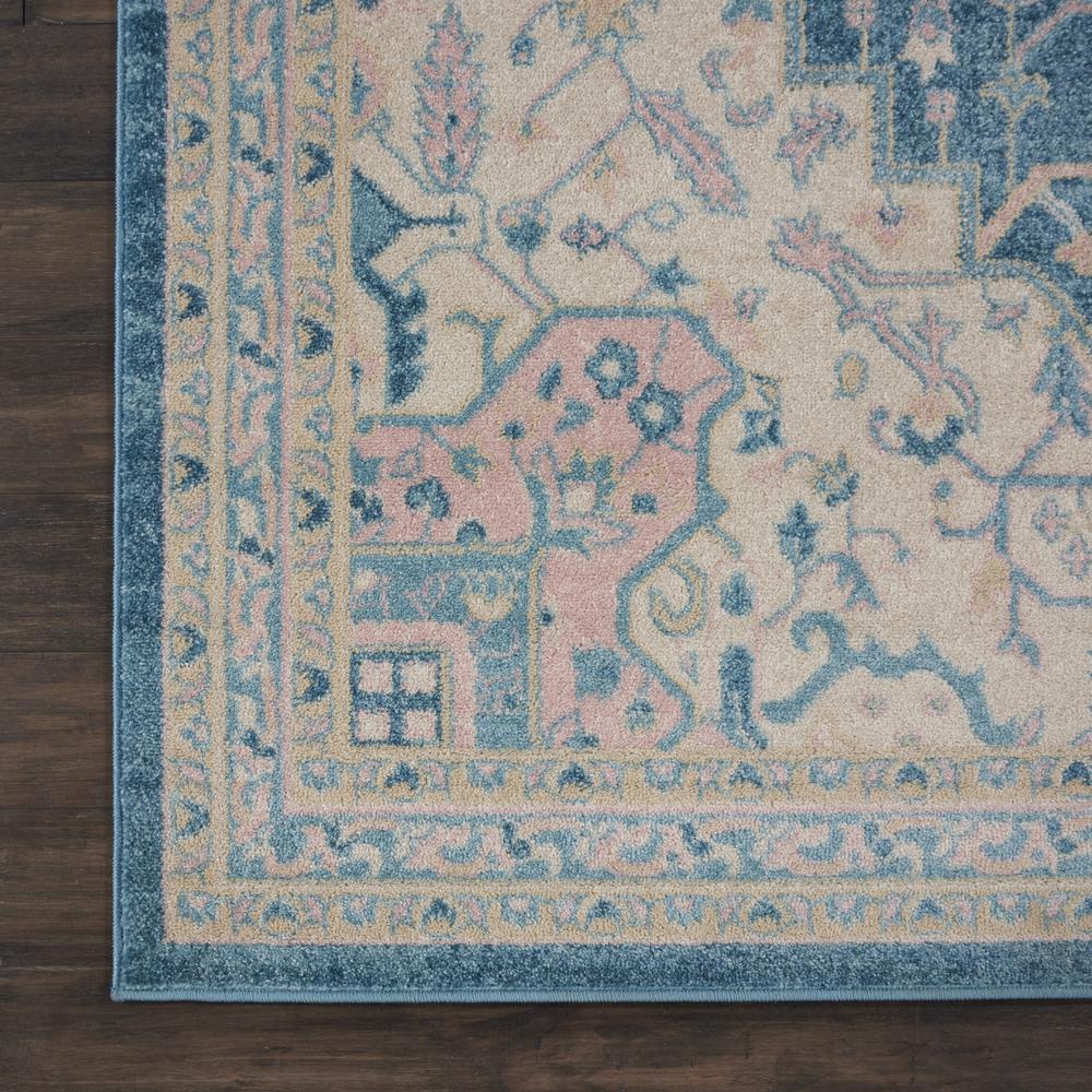 Tranquil Area Rug, Ivory/Turquoise, 8' X 10'. Picture 4
