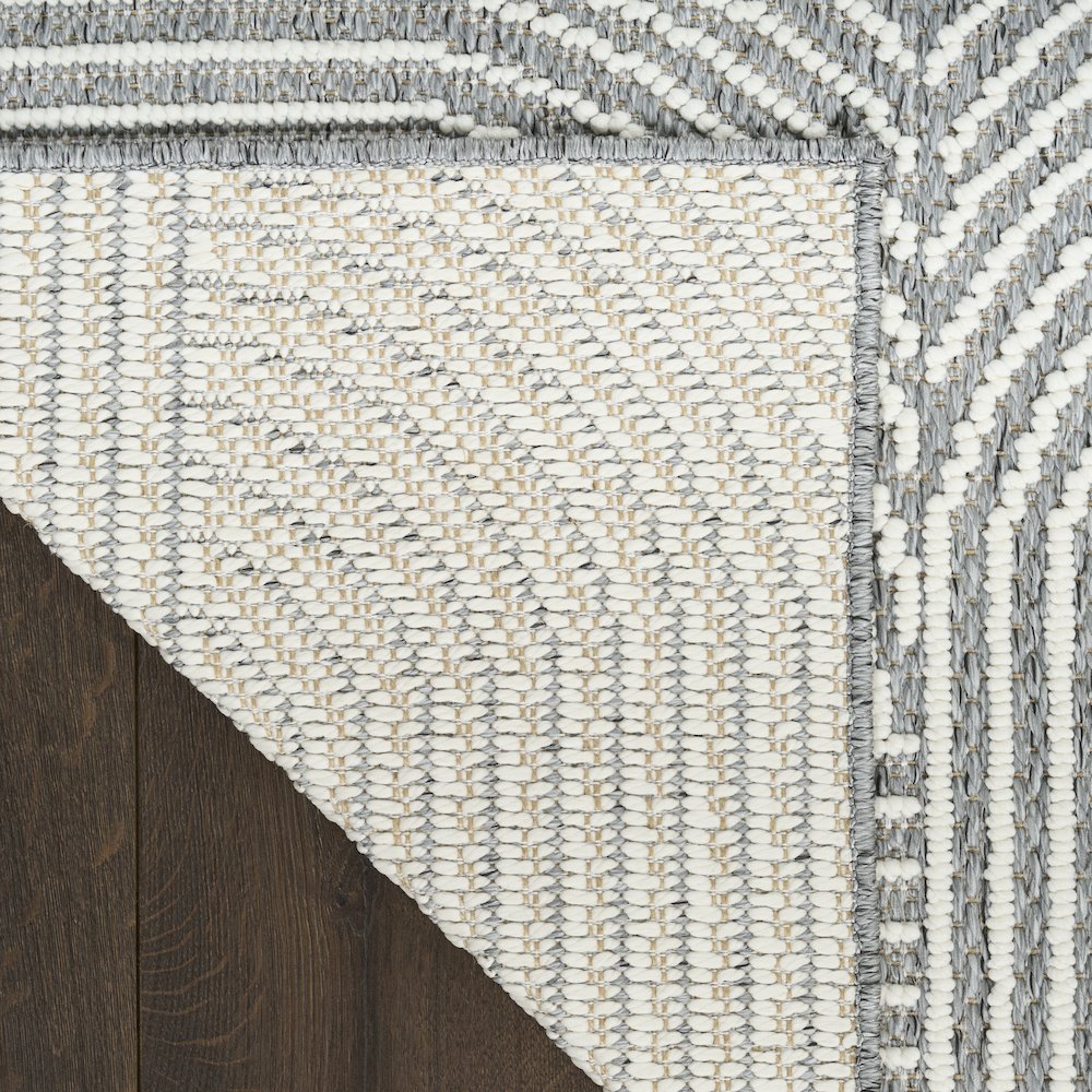 Textured Home 7'10" x 9'10" Charcoal Ivory Modern Indoor Rug. Picture 3