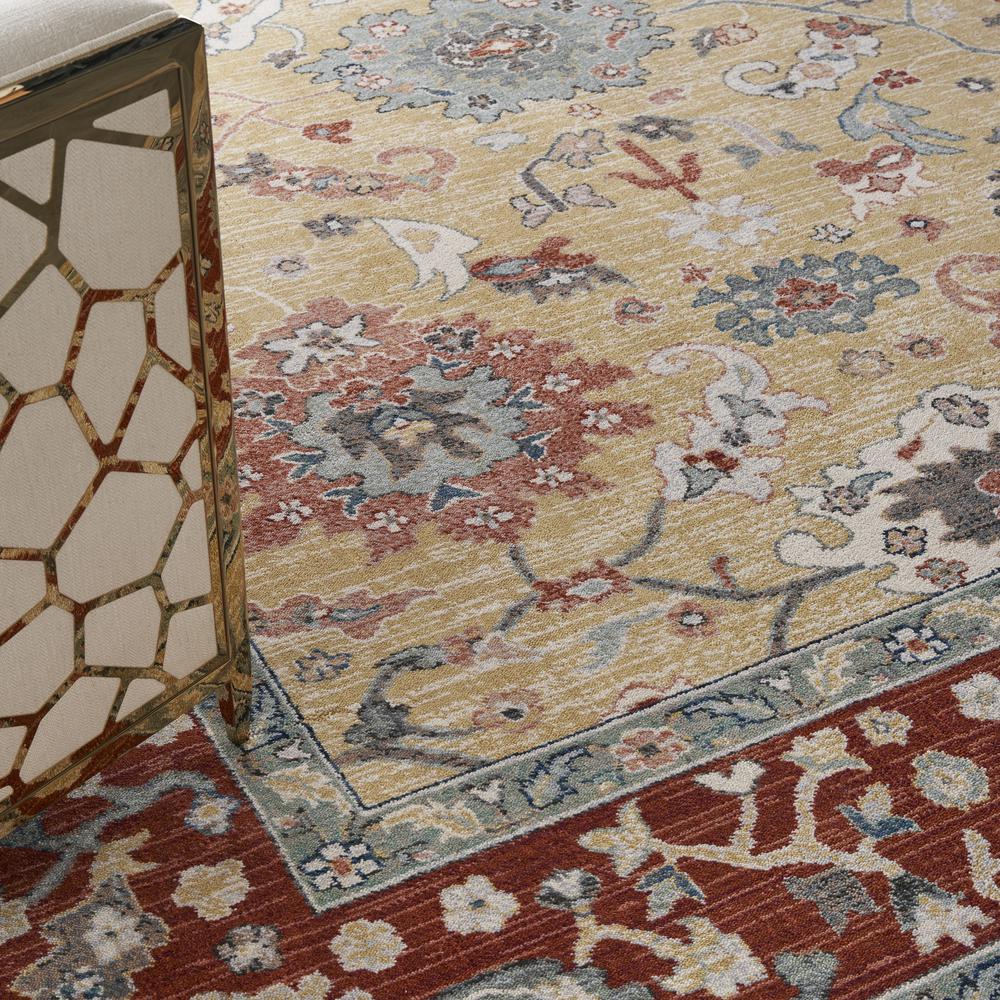 Nourison Parisa 8'6 x 11'6 Gold Brick Area Rug. Picture 8