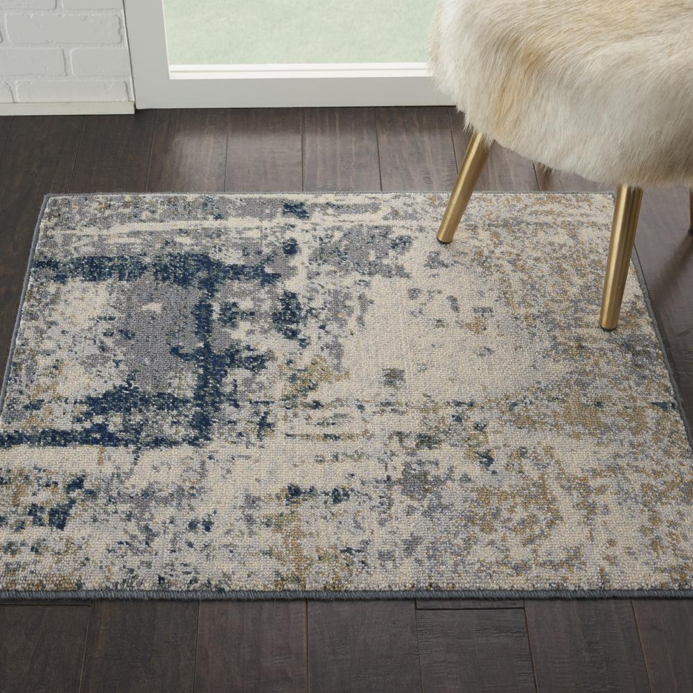 Nourison Artworks Area Rug, Ivory/Navy, 2' x 3', ATW05. Picture 2