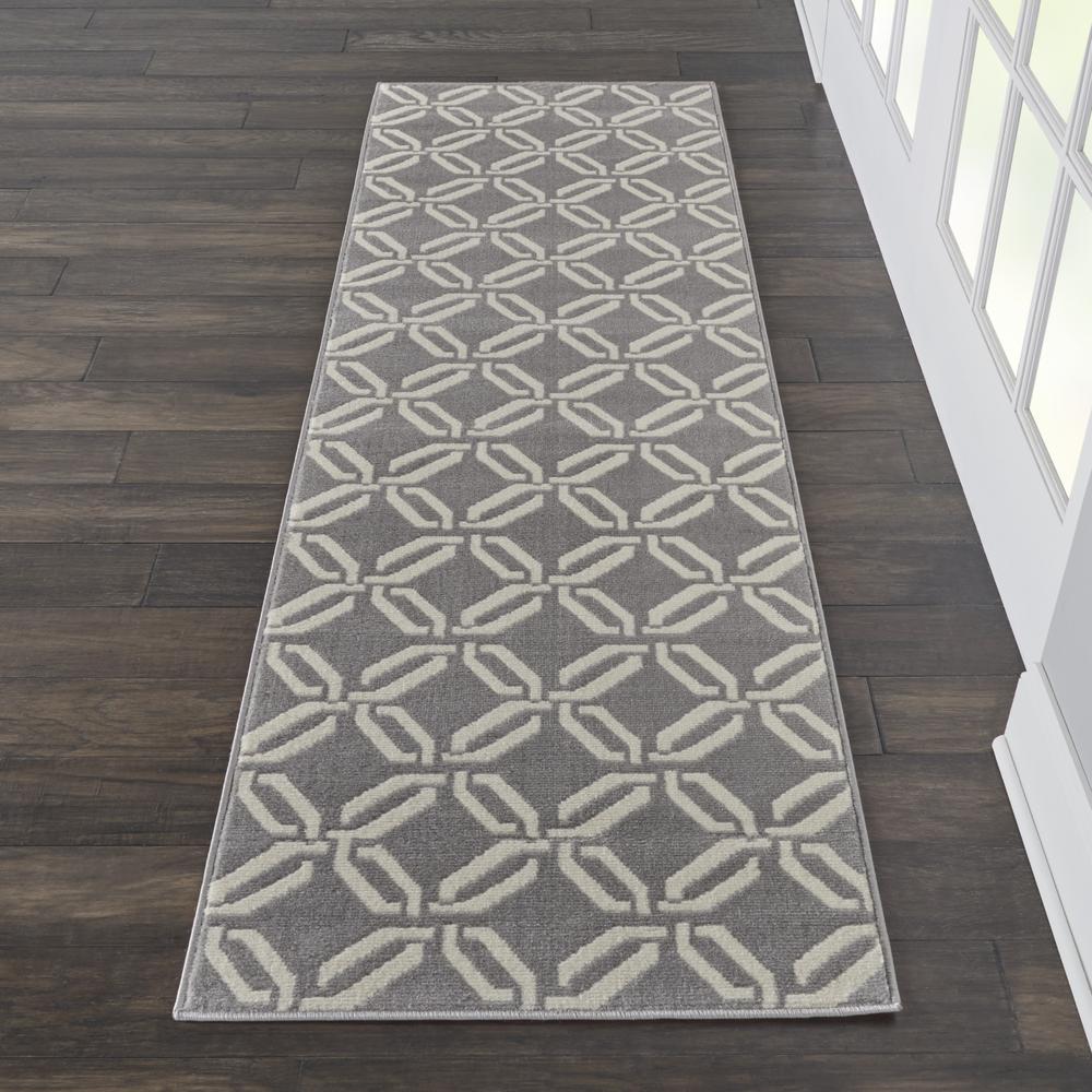Contemporary Runner Area Rug, 7' Runner. Picture 2