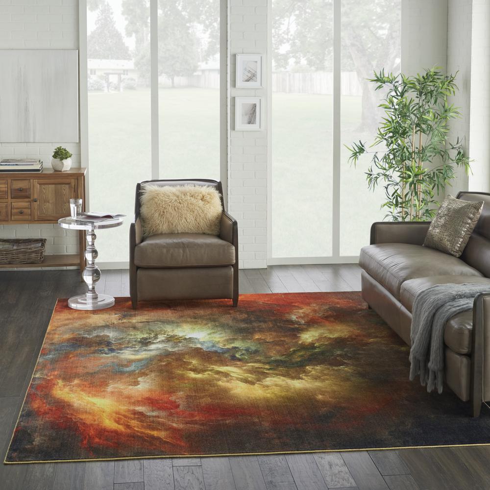 Nourison Le Reve Area Rug, Red/Multicolor, 7'10" x 9'10", LER07. Picture 9