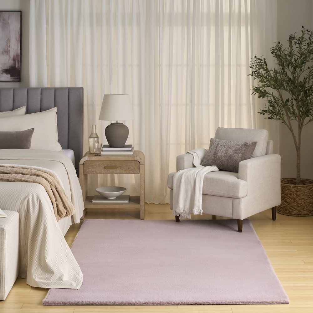 Nourison Home Soft Plush Rabbit Fur Area Rug. Picture 9