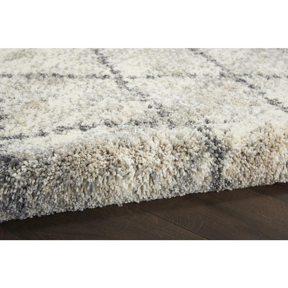 SCN01 Scandinavian Shag Ivory/Grey Area Rug- 9' x 12'. Picture 7
