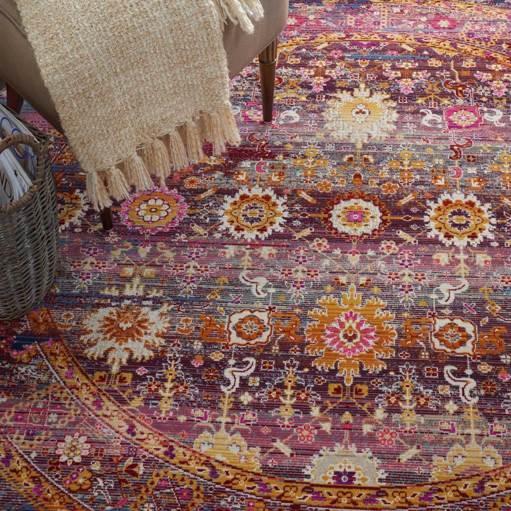 Vintage Round Area Rug, 6' x Round. Picture 8