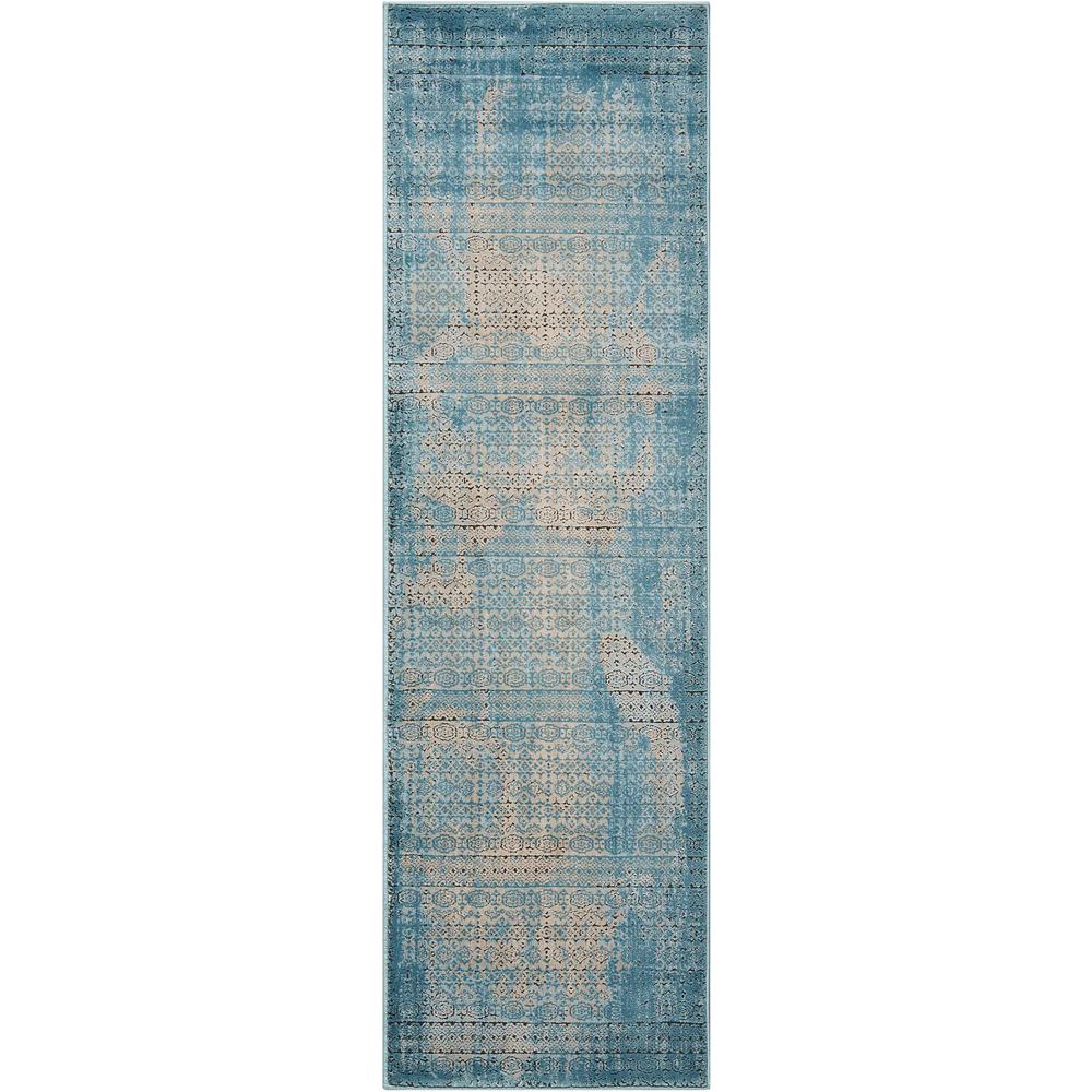 Karma Area Rug, Blue, 2'2" x 7'6". Picture 1