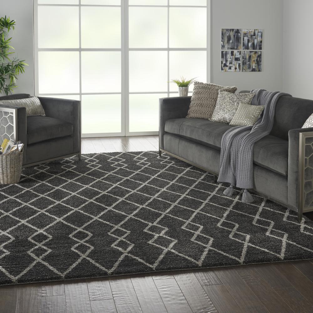 Nourison Home Geometric Shag Area Rug. Picture 10