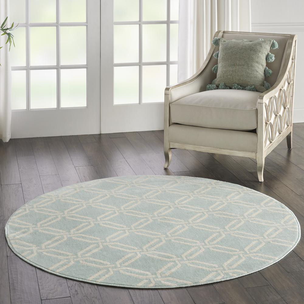 Coastal, Nautical & Beach Round Area Rug, 5' x Round. Picture 10