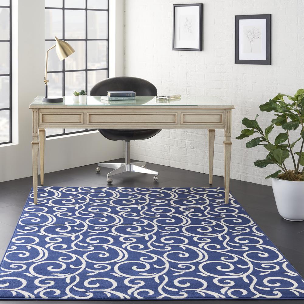 Grafix Area Rug, Navy, 5'3" x 7'3". Picture 2