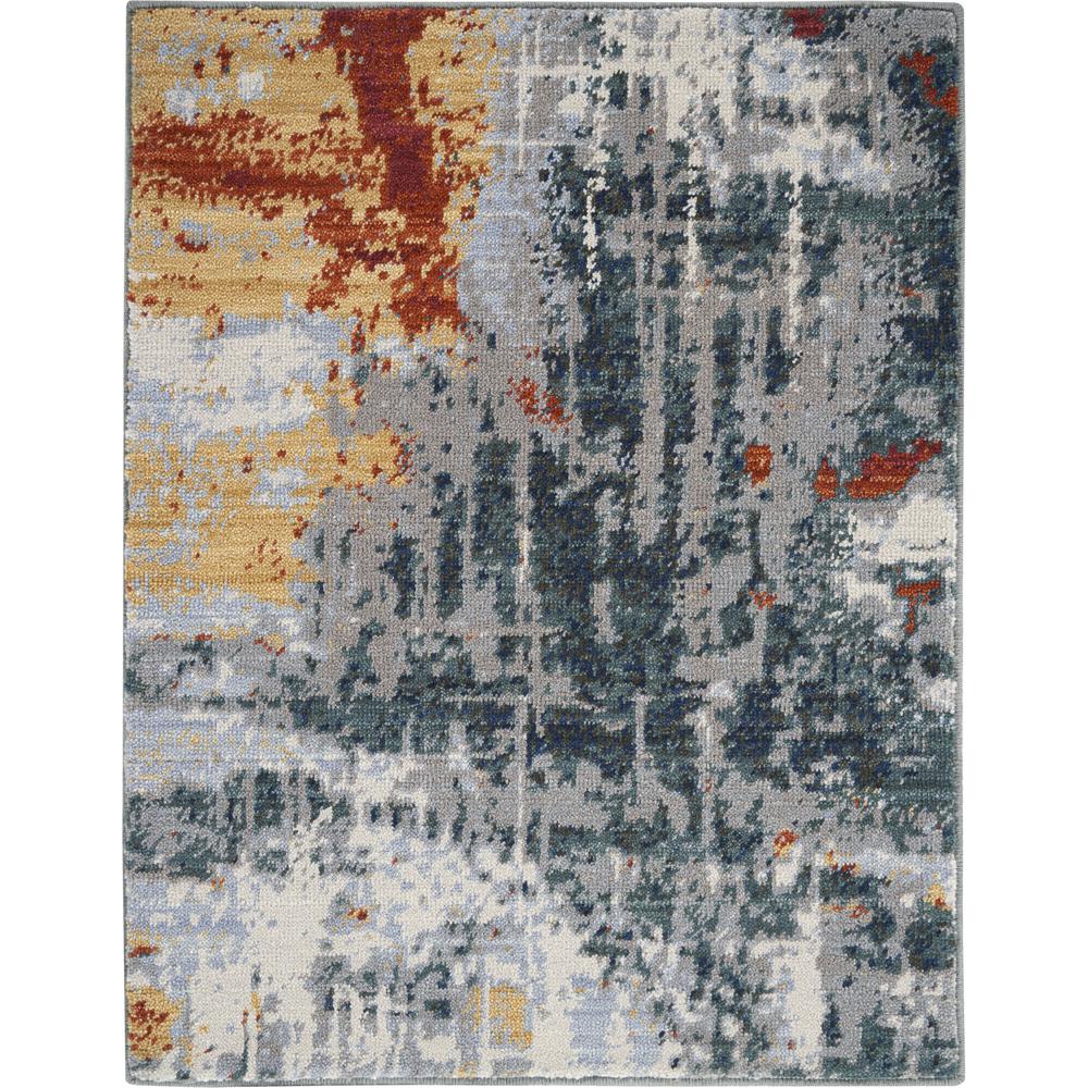 Nourison Artworks Area Rug, Slate/Brick, 2' x 3', ATW03. Picture 1
