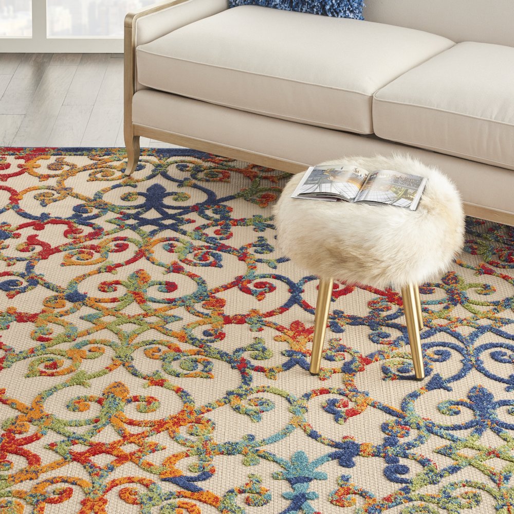 Aloha Area Rug, Multicolor, 7' x 10'. Picture 9