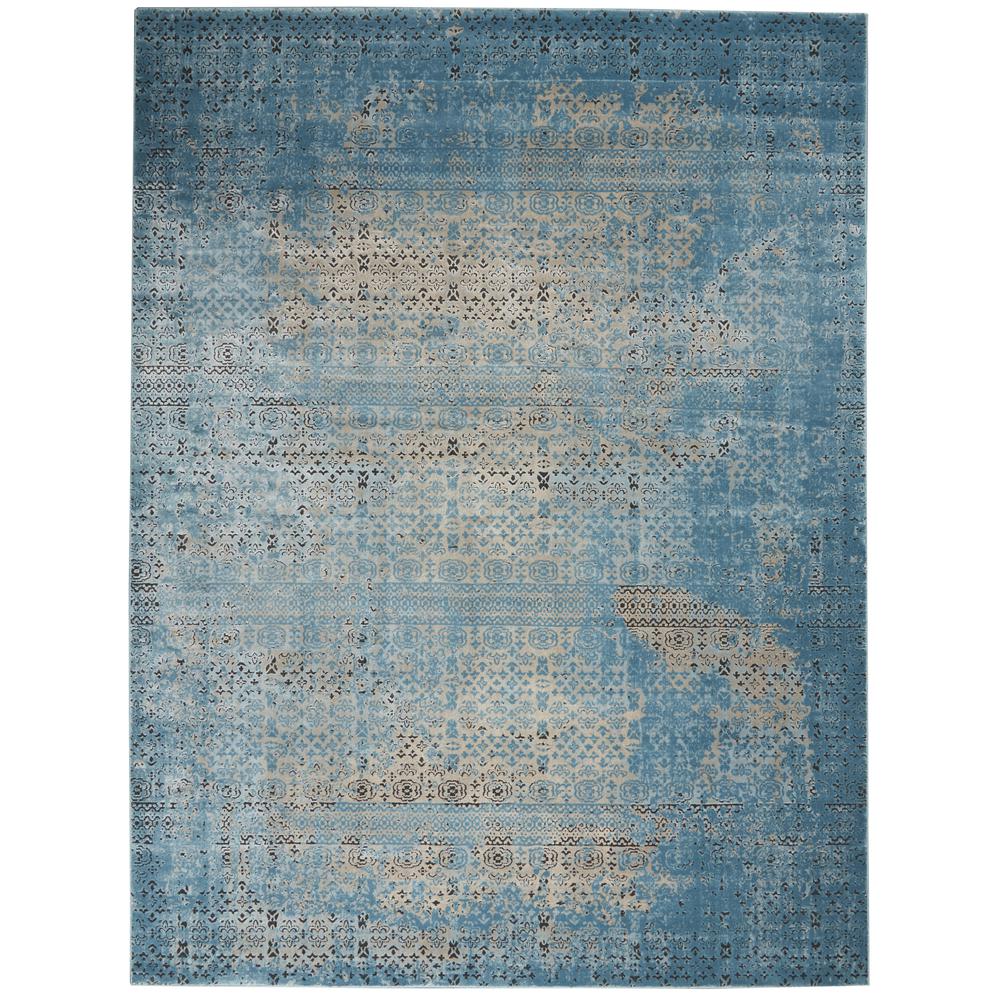 Karma Area Rug, Blue, 6'7" x 9'6". Picture 1