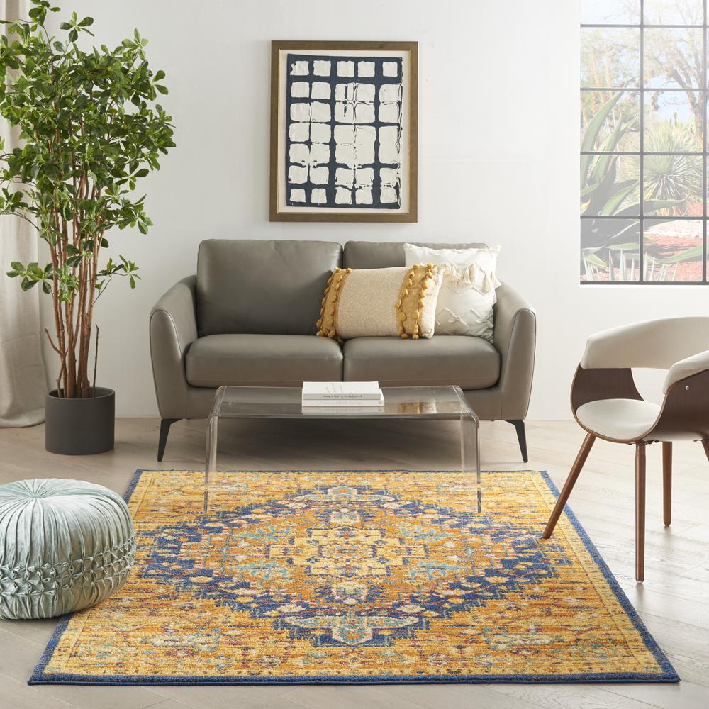 ALR04 Allur Orange Multicolor Area Rug- 5'3" x 7'3". Picture 9