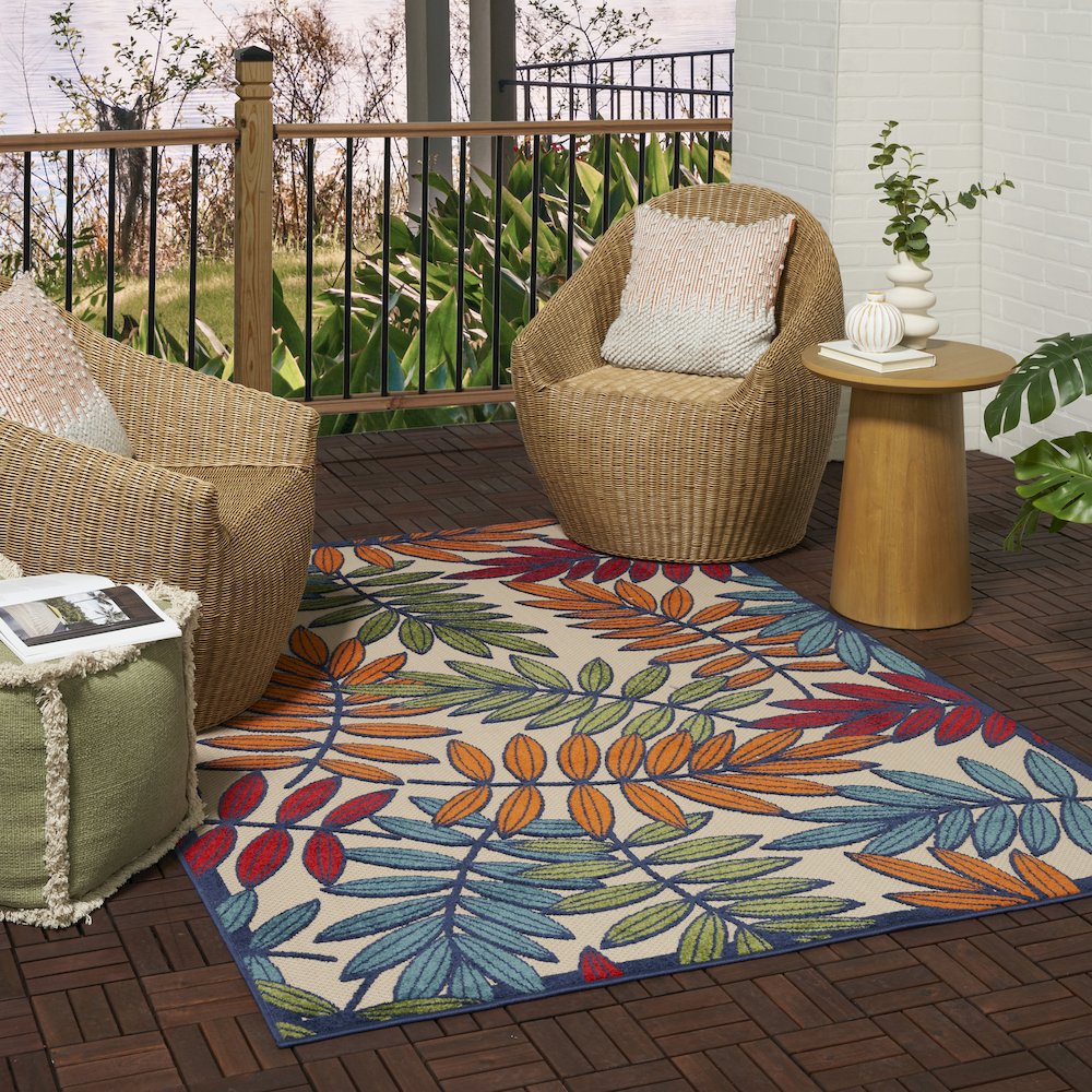 Tropical Rectangle Area Rug, 6' x 9'. Picture 11