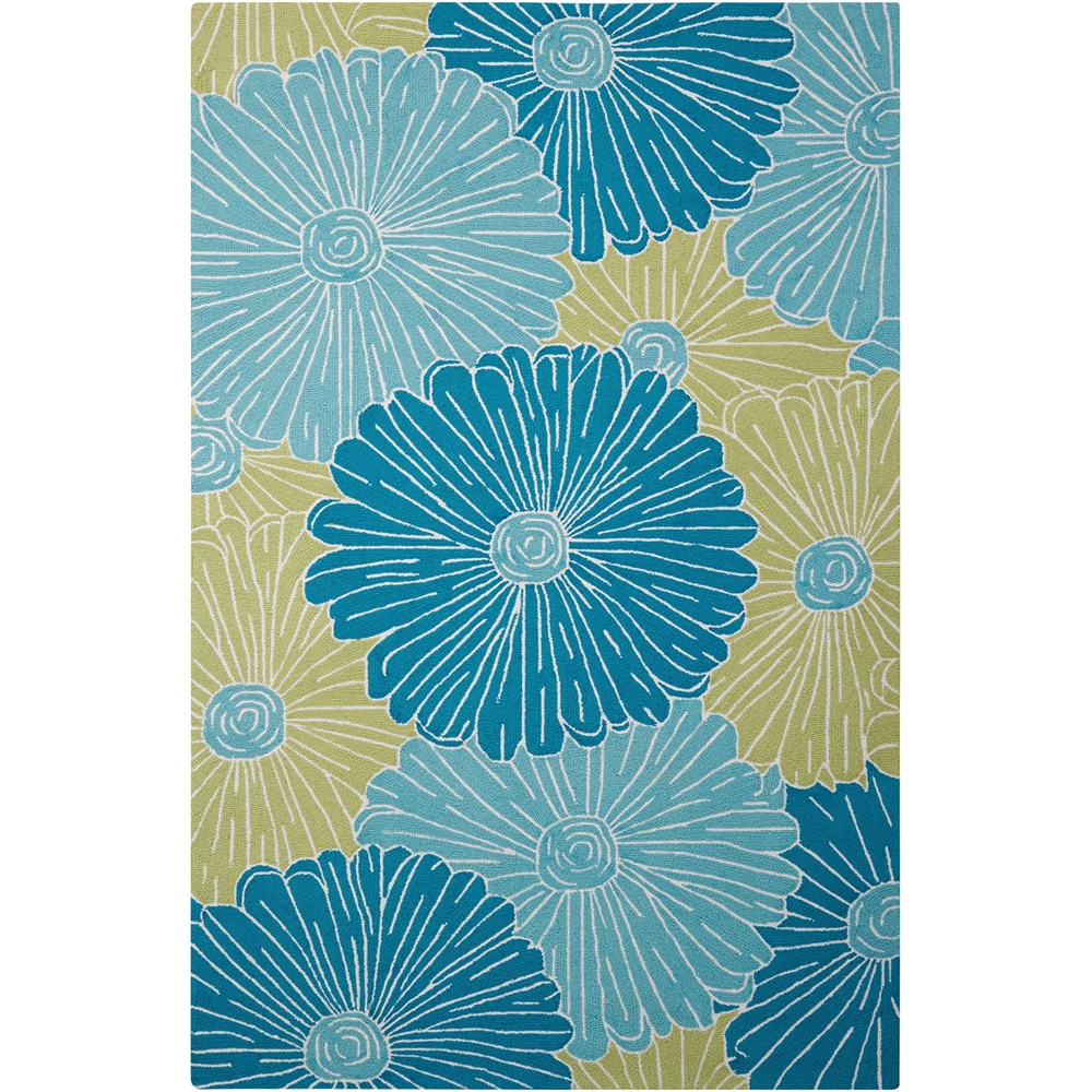 Nourison Fantasy Seafoam Area Rug. Picture 1