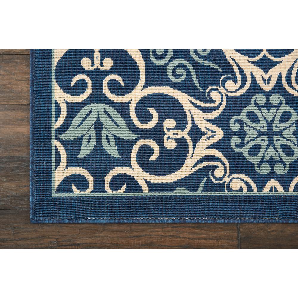 Nourison Caribbean Runner Area Rug, Navy, 2'3" x 3', CRB02. Picture 3