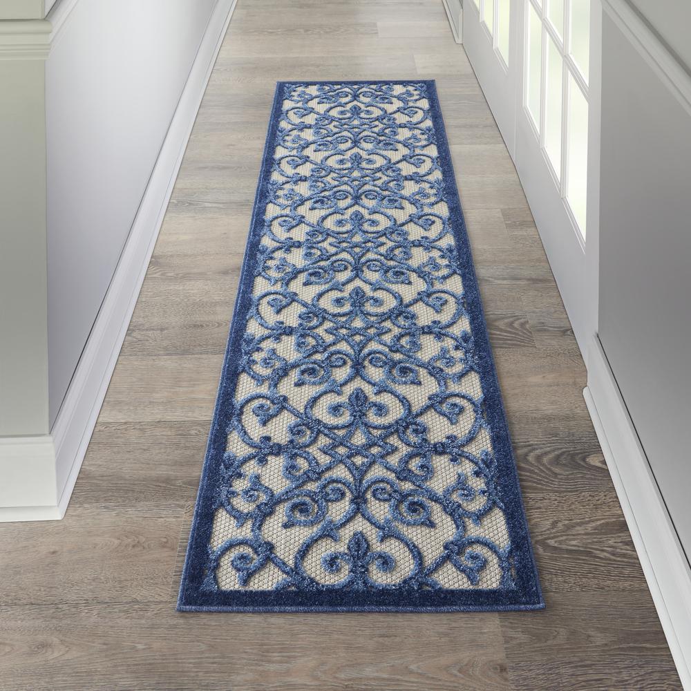 ALH21 Aloha Grey/Blue Area Rug- 2' x 6'. Picture 2