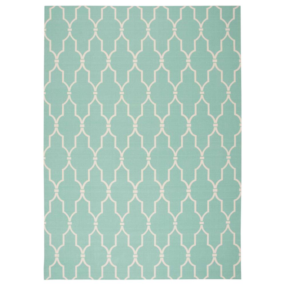 Home & Garden Area Rug, Aqua, 7'9" x 10'10". Picture 1