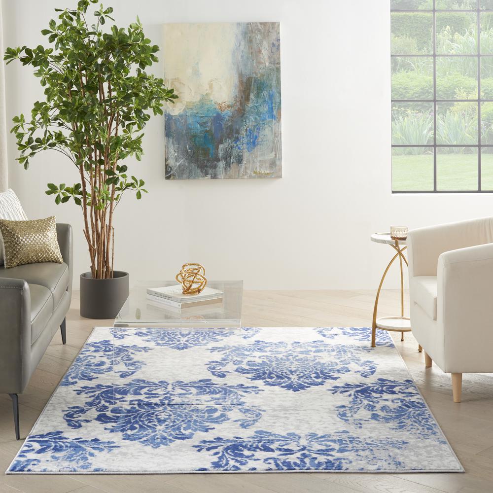 WHS11 Whimsicle Ivory Navy Area Rug- 4' x 6'. Picture 9
