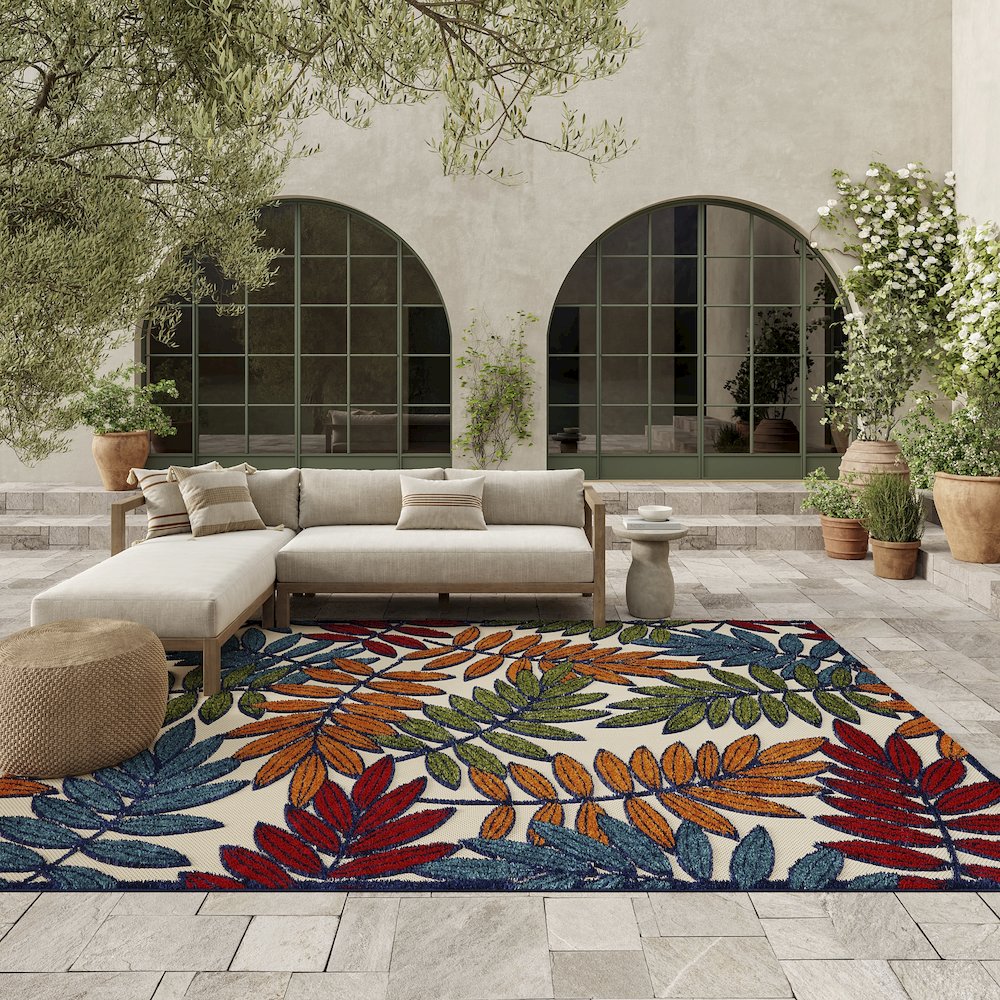Tropical Rectangle Area Rug, 6' x 9'. Picture 8