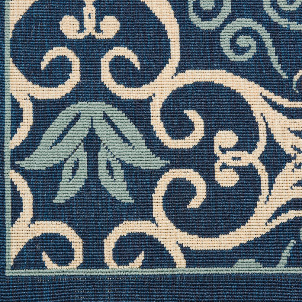 Caribbean Area Rug, Navy, 5'3" x SQUARE. Picture 6