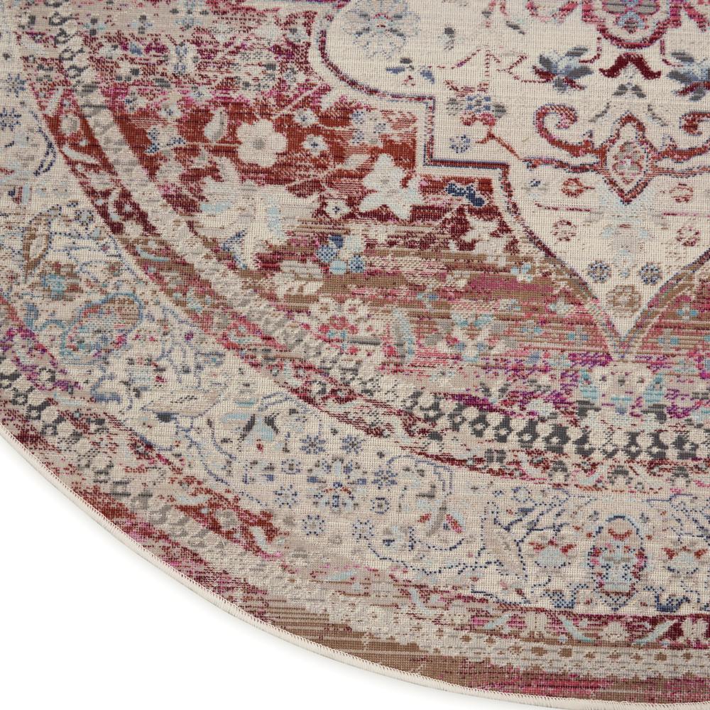 Vintage Round Area Rug, 4' x Round. Picture 6