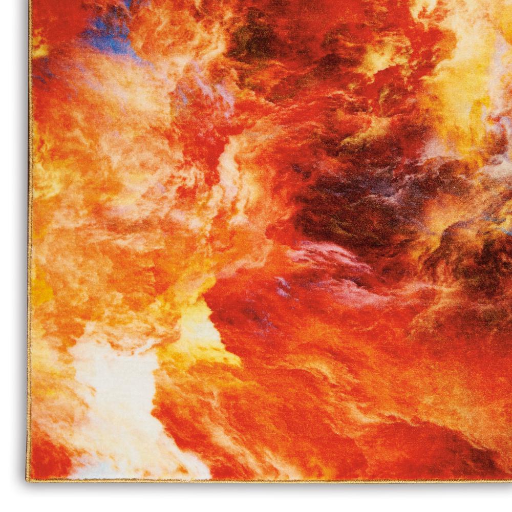 Nourison Le Reve Area Rug, Red Flame, 7'9" x 9'9", LER05. Picture 5