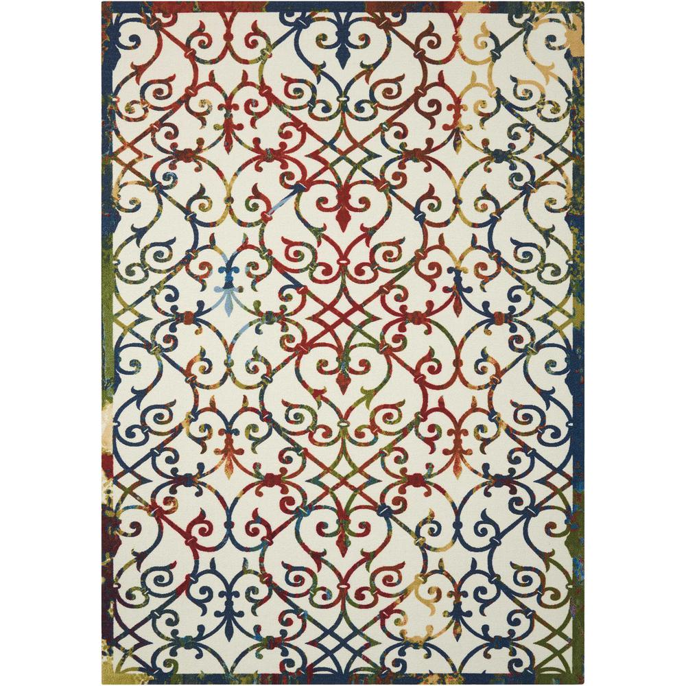 Home & Garden Area Rug, Multicolor, 4'4" x 6'3". Picture 1